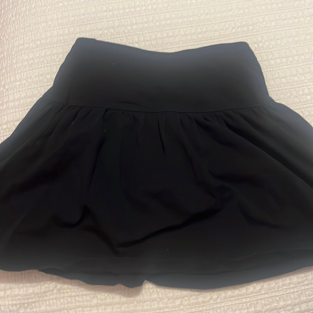 black mini skirt